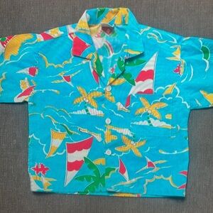 Vintage 80S 90S tropical print Hawaiian shirt